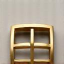 Solid sand-cast brass belt buckle