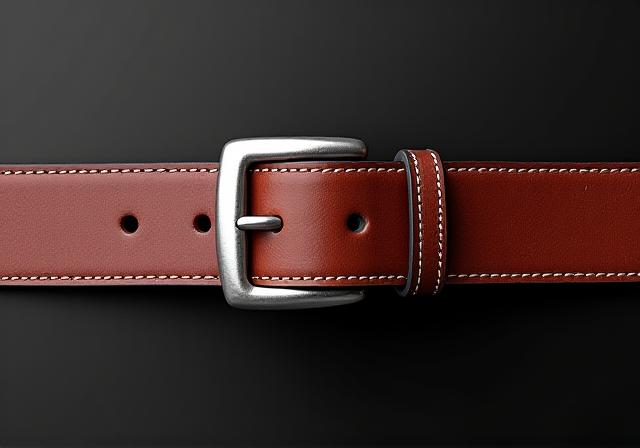 The same belt restored with vibrant color and polished hardware