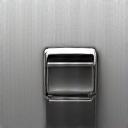 Modern matte nickel rectangular buckle